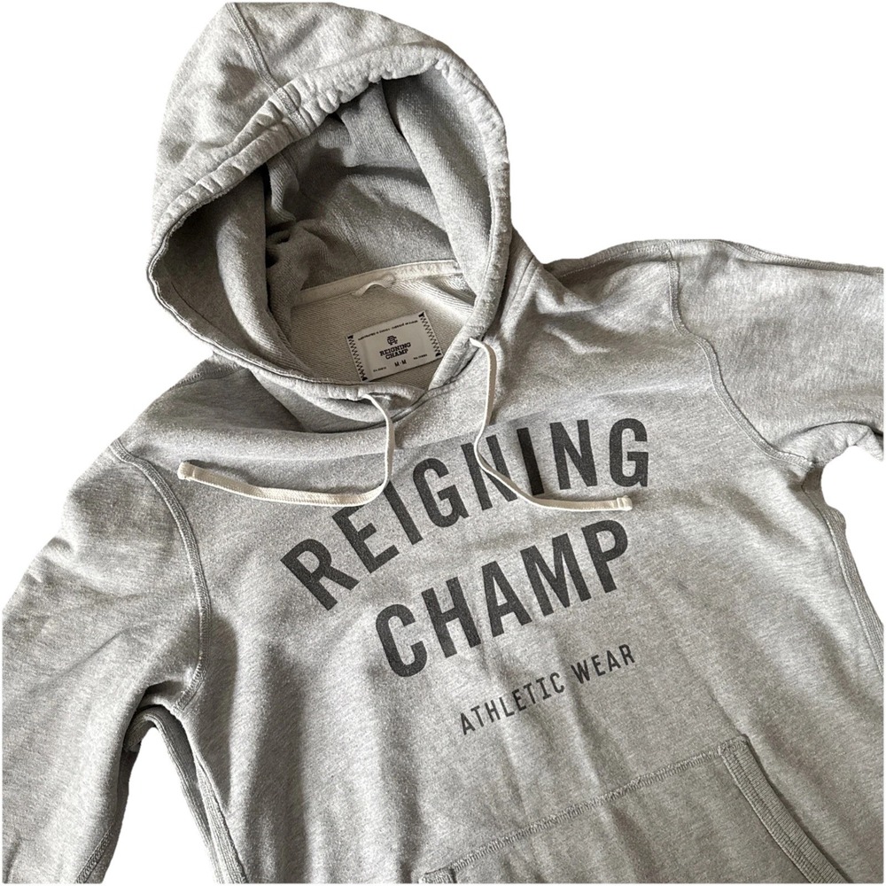 Reigning Champ Hoodie Men Medium Heather Gray Pullover Heavyweight Canada